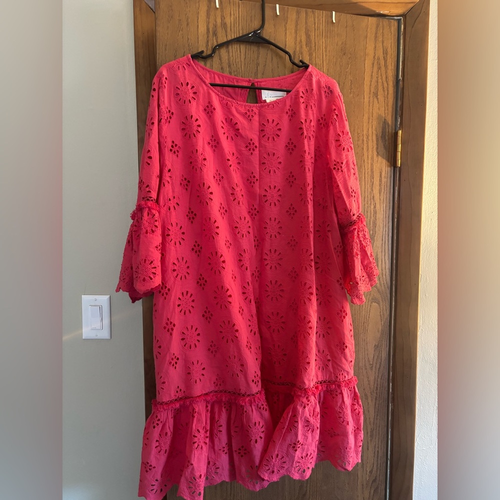 Anthropologie Scarlet Eyelet Dress